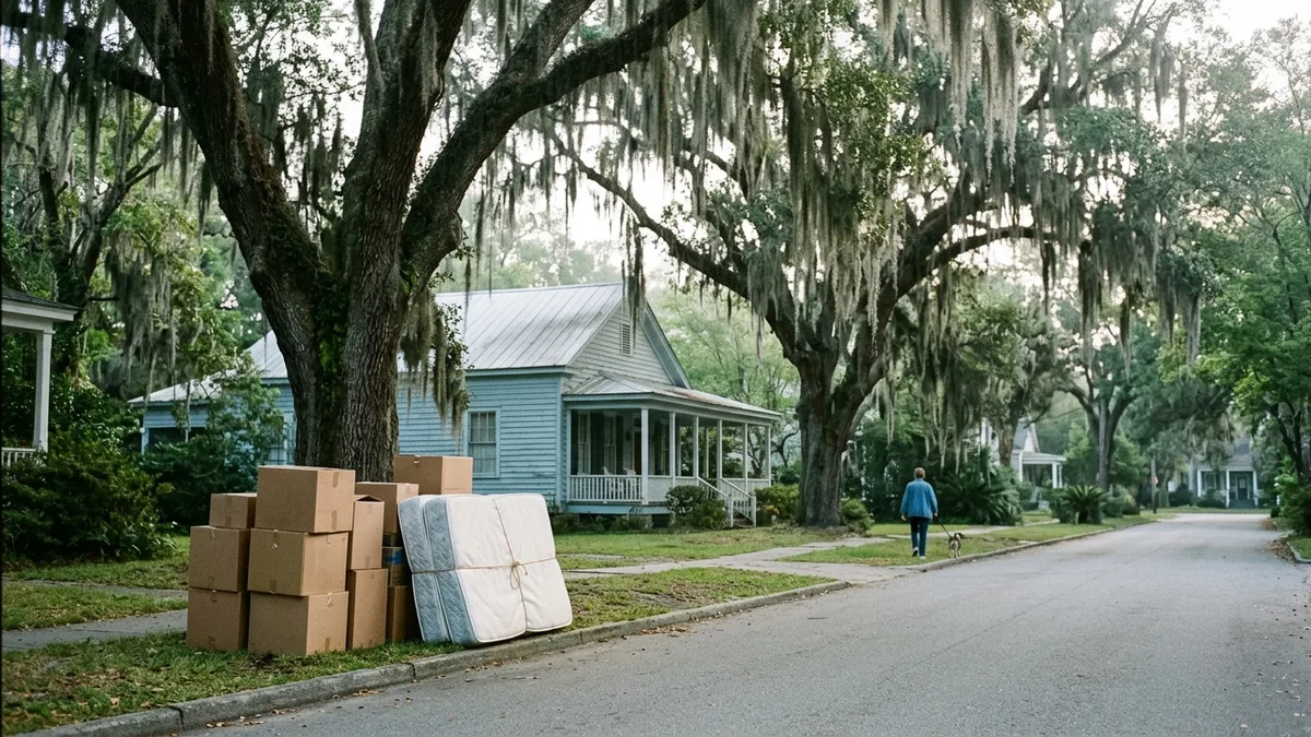 HOA enforcing bulk item and move-out debris rules in a Charleston neighborhood