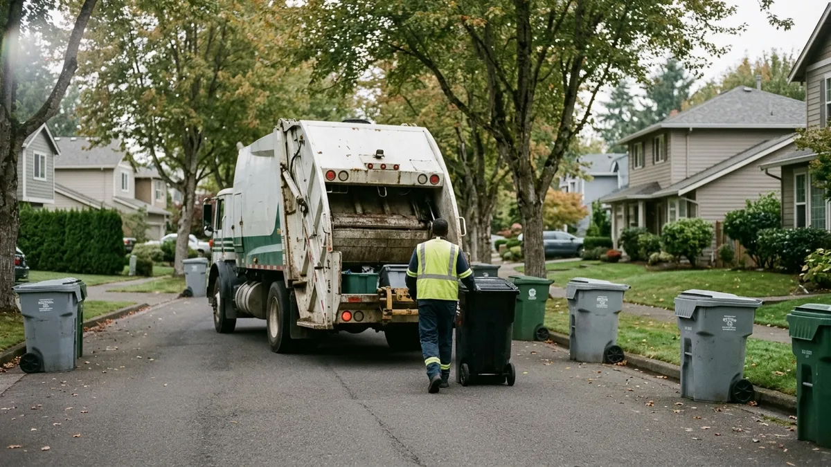 Environmental impact of residential waste pickup service models