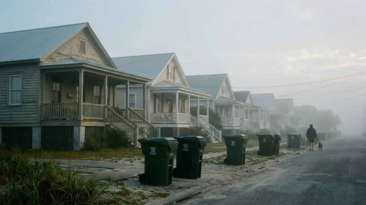 Curbside bin management for coastal rental neighborhoods