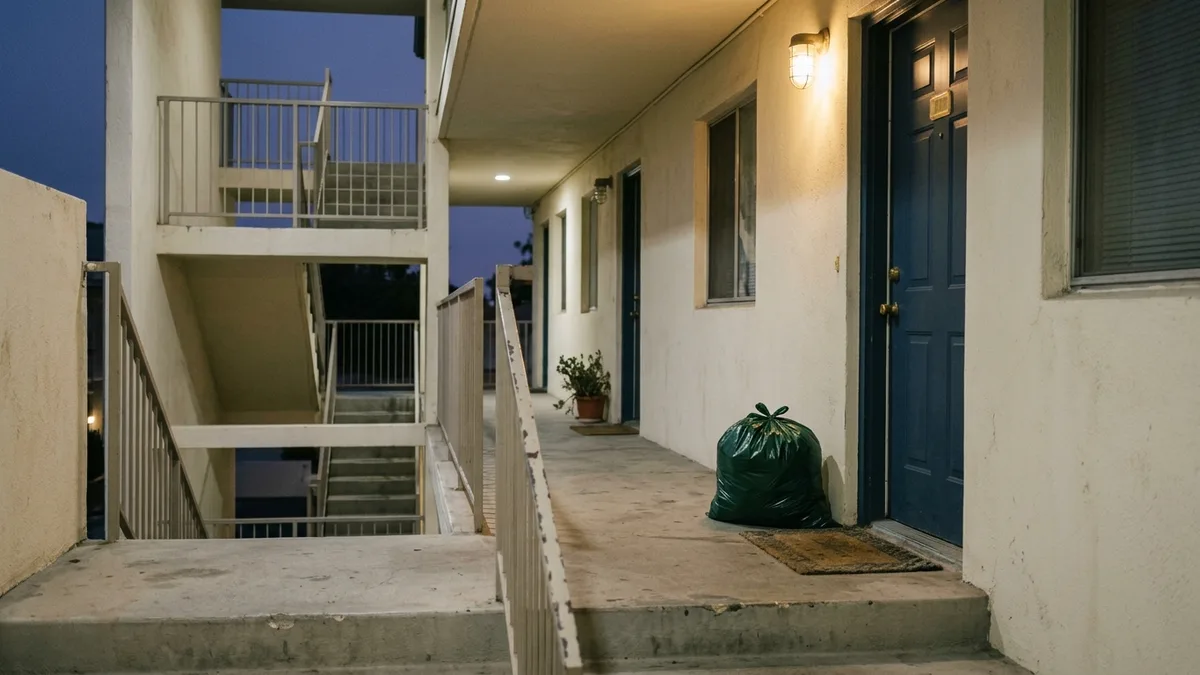 Doorstep trash pickup at an apartment community supporting resident retention