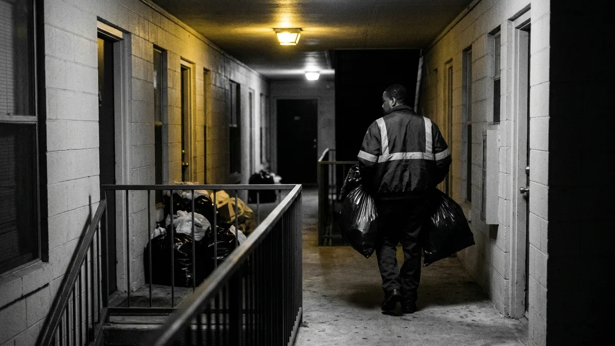 Nightly door step service collection at a multifamily apartment community
