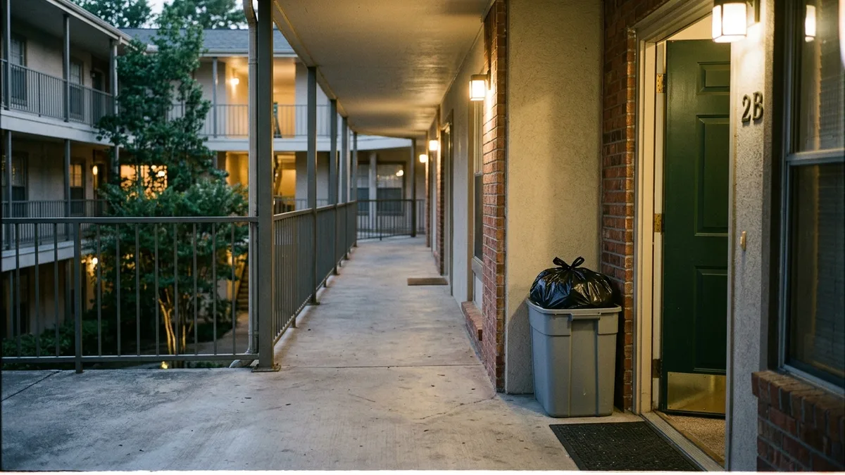 Doorstep collection showing whether valet trash service is worth it for a small apartment complex