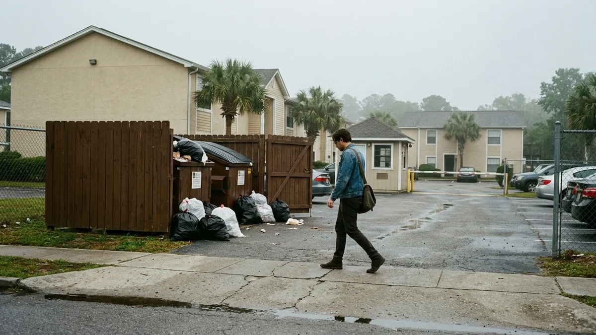 Overflowing dumpsters hurt property appeal and lease renewals at apartment entrances