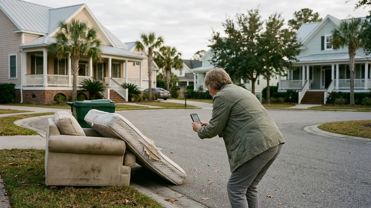 Documenting bulk item violations to enforce HOA bulk item removal rules