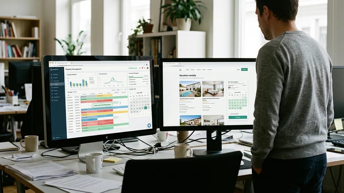 Direct booking website synced live with a PMS, protecting a vacation rental business during an Airbnb suspension
