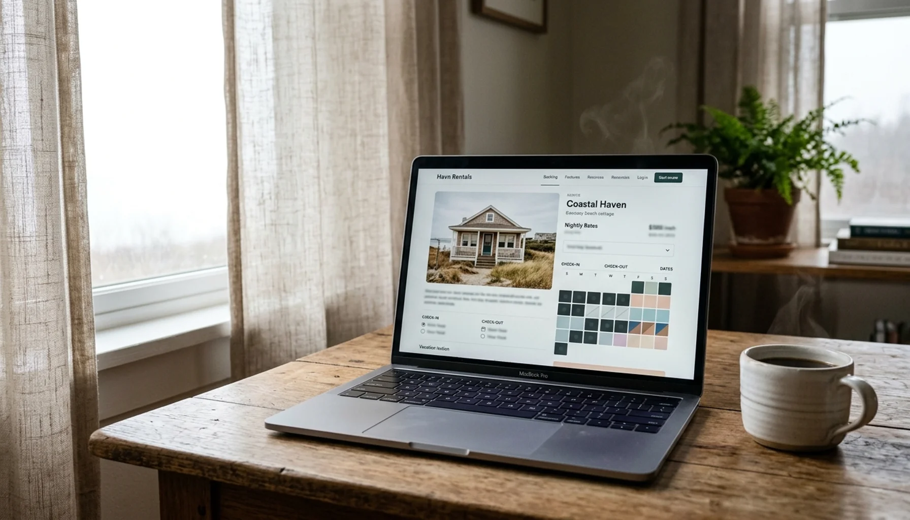 Live direct booking website calendar showing how to balance OTA and direct bookings with real-time pricing